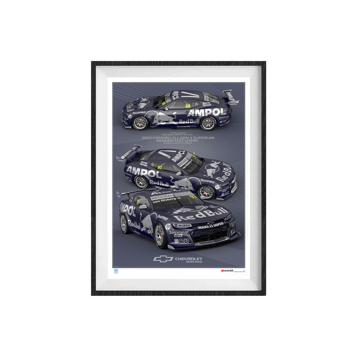 2023 RBAR Camaro Test Livery Unframed Print