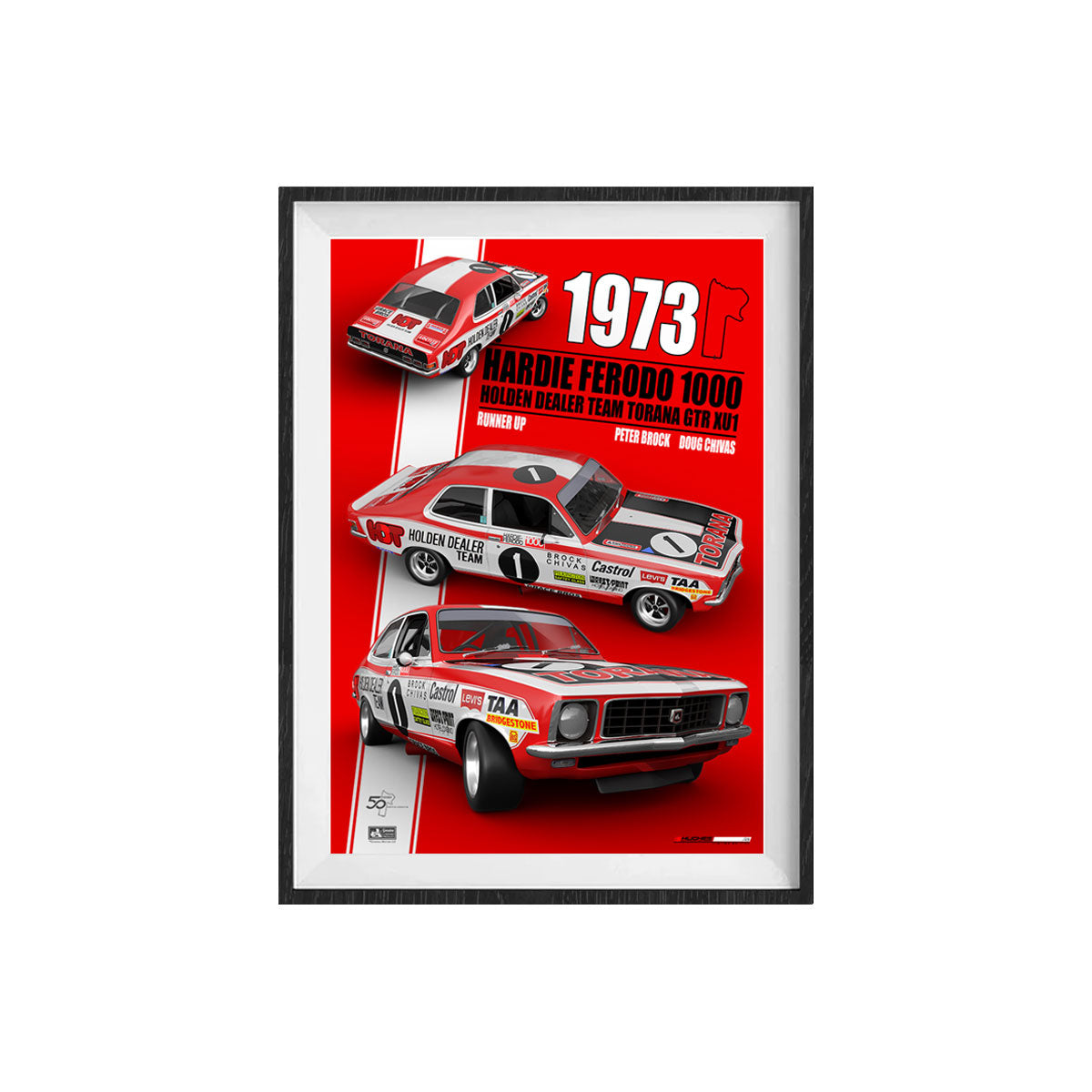 1973 Bathurst HDT XU1 - 50th Anniversary Unframed Print