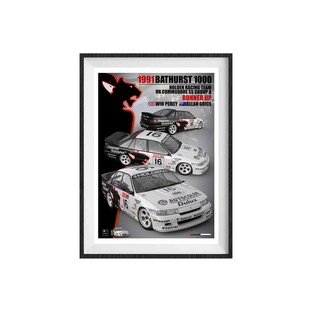 1991 HRT Bathurst Runner Up Unframed Print