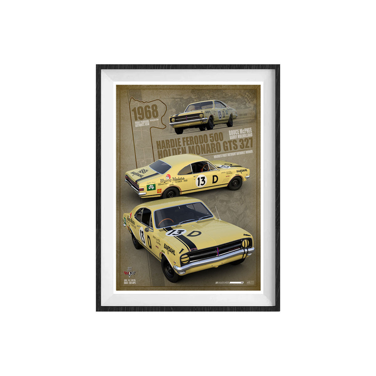 1968 Bathurst Winner Unframed Print