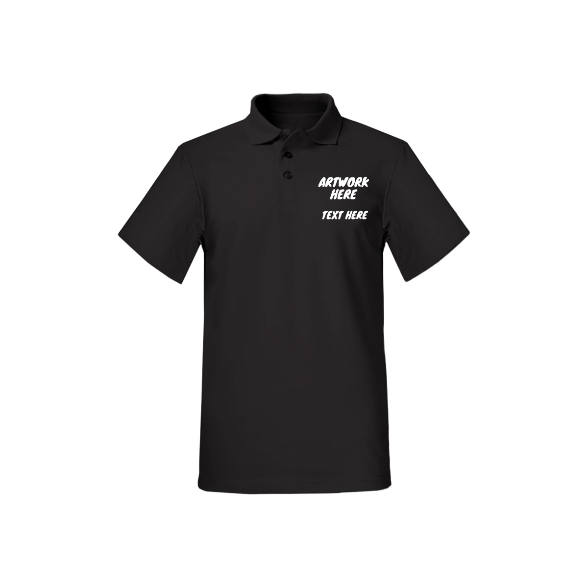 Personalised Polyester Polo Men's Black