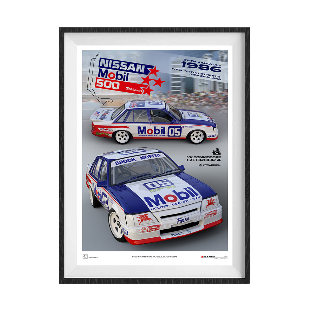 1986 Wellington 500. Brock/Moffat Unframed Print