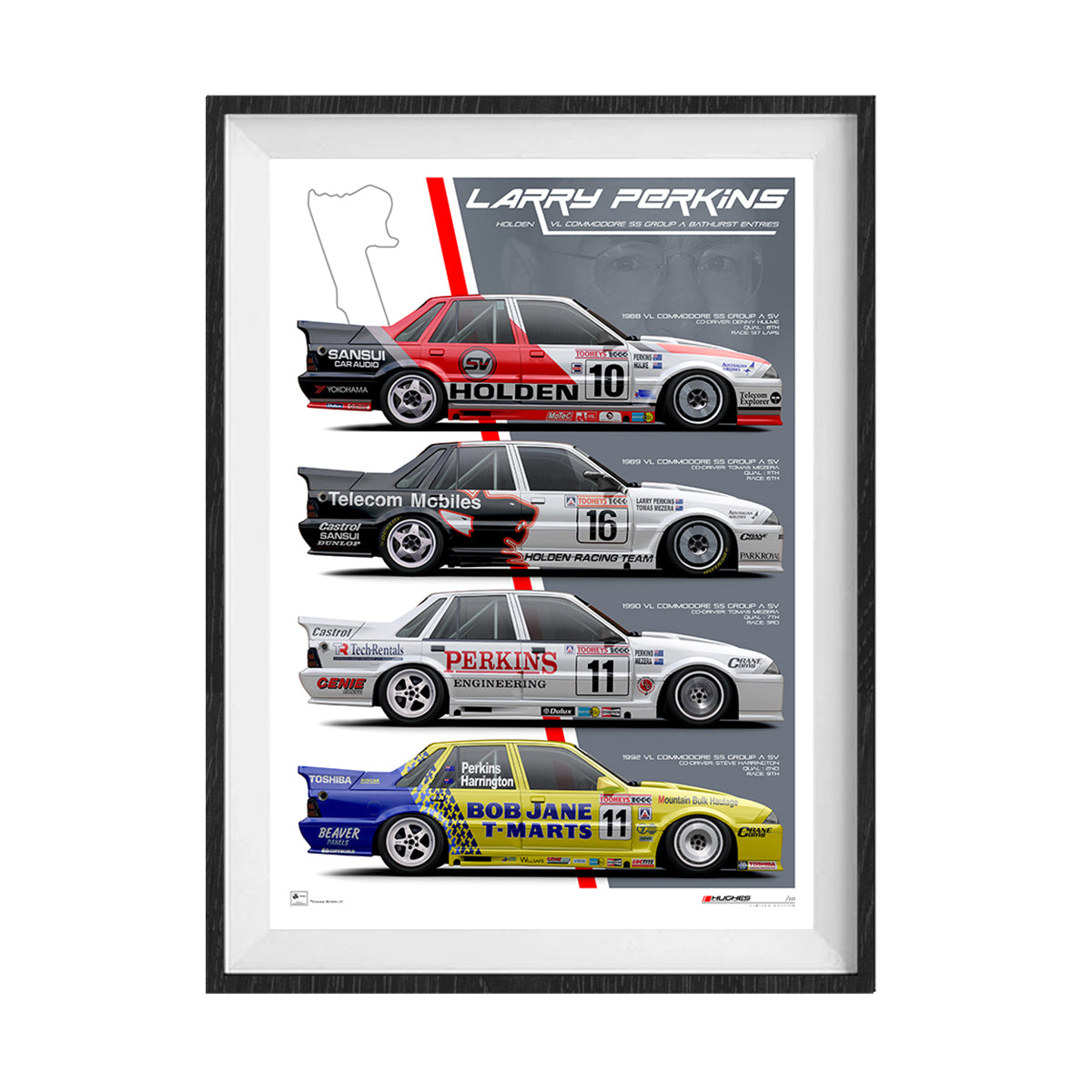 Larry Perkins Bathurst Vl Group A'S Unframed Print