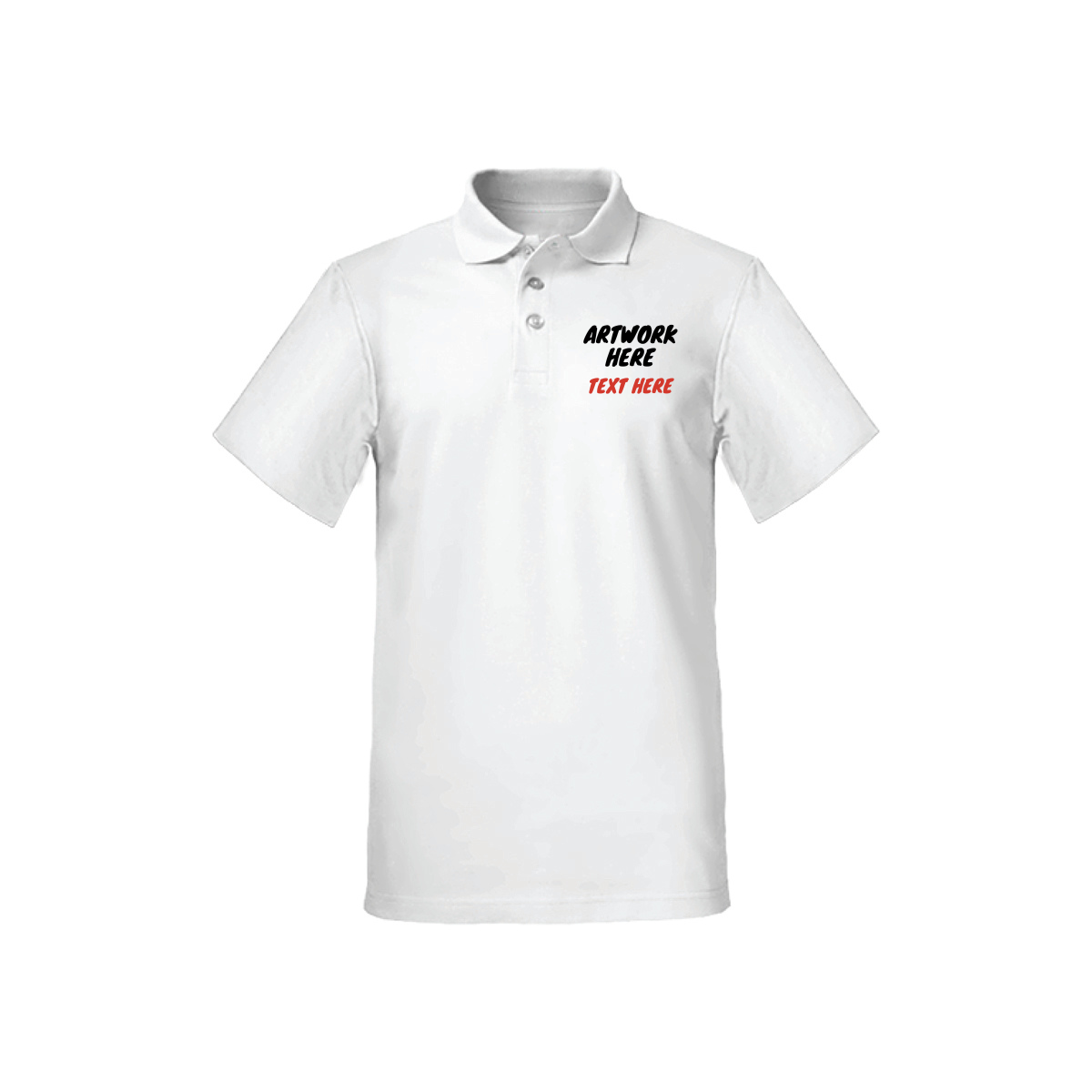 Personalised Polyester Polo Men's White