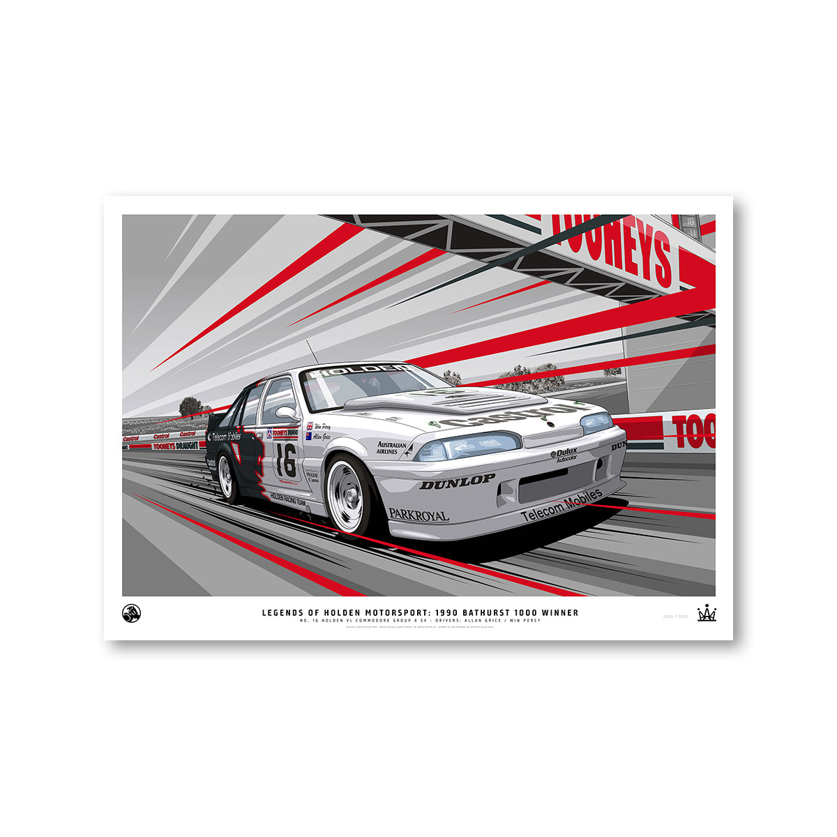 Legends of Holden Motorsport:  1990 Bathurst 1000 Winner Limited Edition Print