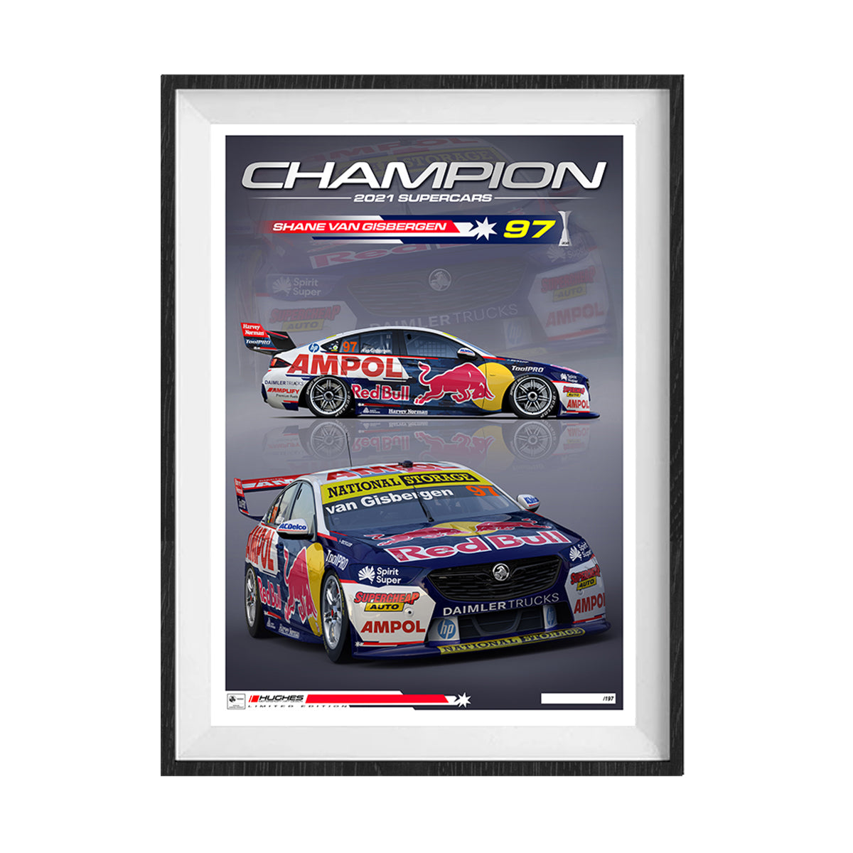 2021 Supercar Champion Shane van Gisbergen Unframed Print