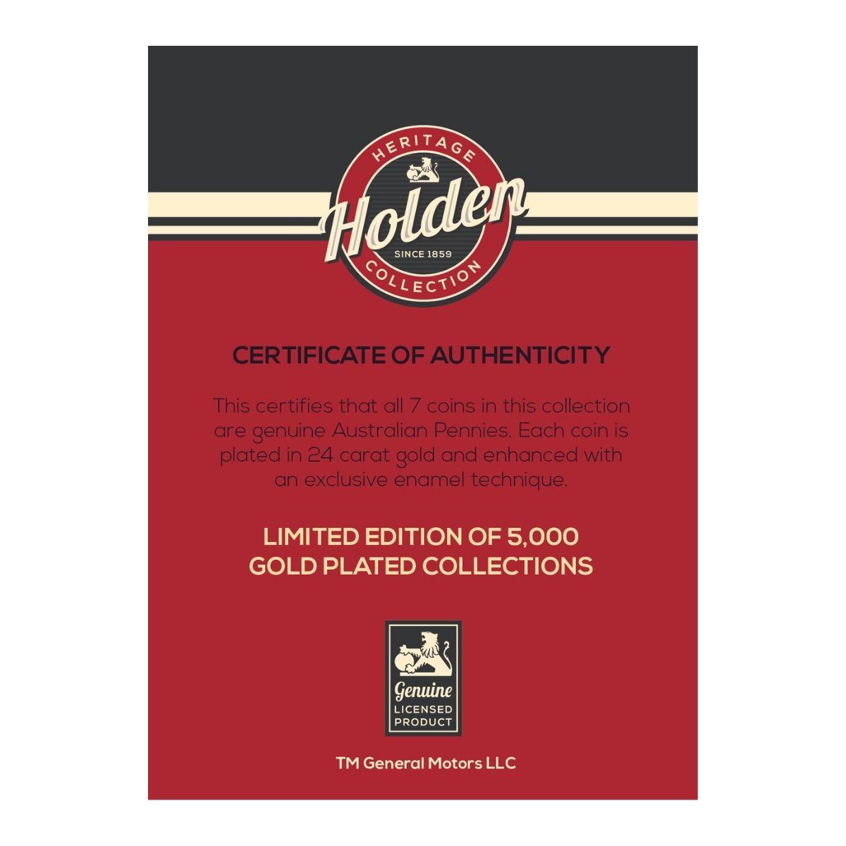 Holden Heritage Enamel Coin Collection